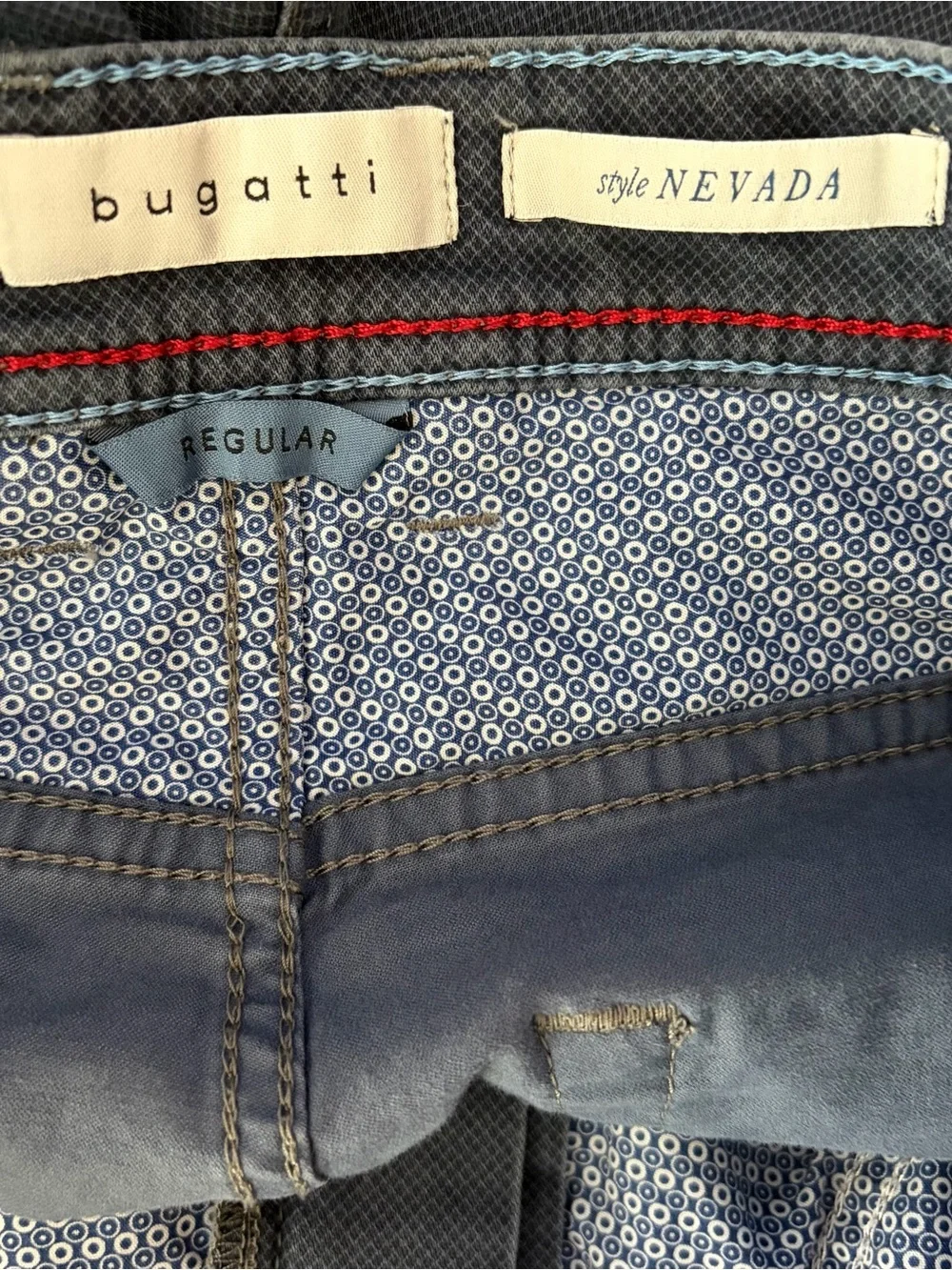 Bugatti Men's Nevada Regular Fit blue pants size 34/34.